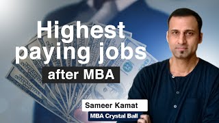 Highest paying jobs after MBA Specialization with best salary [upl. by Ralph]