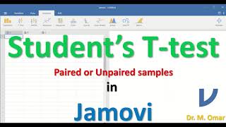 Paired and Unpaired Students T test for two samples in Jamovi [upl. by Erda]