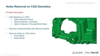 SimLab  Remove Holes on CAD [upl. by Ciredec]