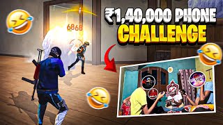 ₹140000 Phone Challenge with Brothers InFree Fire [upl. by Goer759]