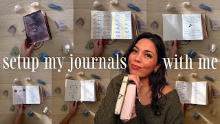 how I setup my journal  manifestation journal for 2024 easy spreads layouts amp ideas [upl. by Nerrad]