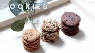 3 COOKIES VEGANI  Sani buoni e facili da fare a casa [upl. by Alegnave]