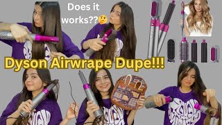 Trying Viral Dyson Airwrap Dupe Under 1200  5 in 1 hair multi styler  How to use Dyson Dupe [upl. by Nehgaem]