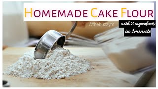 How to make Cake Flour home  Homemade Cakeflour  The Buzzy M [upl. by Rahab]