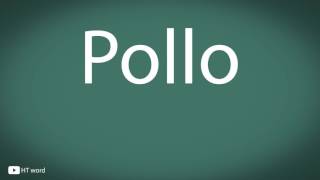 How to pronounce Pollo Italian food [upl. by Plantagenet]