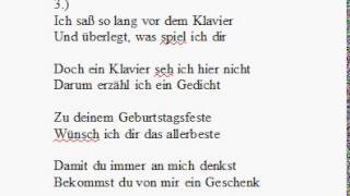 Gedichte zum Geburtstag  zum Vortragen für kleine Kinder  Geburtstagssprüche [upl. by Alyag]