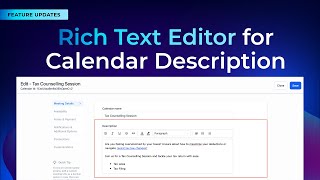 Rich Text Editor for Calendar Description Live [upl. by Ehr]