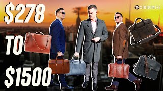 The 9 Best Leather Briefcases for Men  HighEnd Budget Vintage and More [upl. by Kielty]