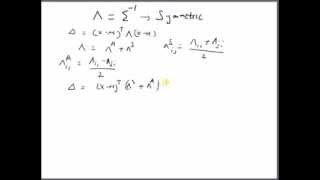 Multivariate Gaussian Symmetric Inverse Covariance Matrix [upl. by Eelyac302]