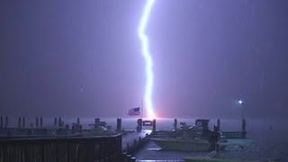 VERY close lightning strike video [upl. by Uriisa]