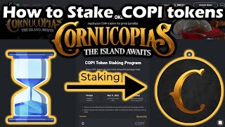 How to Stake Cornucopias COPI tokens [upl. by Nivrad]