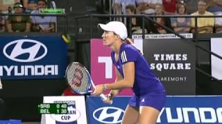 Hopman Cup 2011 BEL vs SRB Mixed Doubles JH amp RB vs AI amp ND [upl. by Ahsikin595]