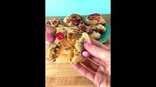 Caramel Stuffed Pretzel Chocolate Chip Cookies [upl. by Diantha368]