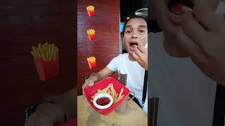 ASMR EATING Crispy French Fries🍟🍟 from McDonald Food Emoji Challenge food emoji challenge shorts [upl. by Rennold]