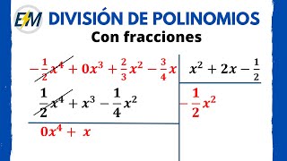 DIVISIÓN de POLINOMIOS con FRACCIONES  Ejercicio resuelto 2 [upl. by Free]