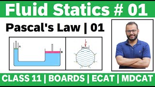 Class 11 Physics  Fluid Statics  01  Pascals Law Part  1  Basic Concepts  Pressure in Fluids [upl. by Fidelio]