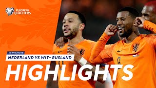 Highlights Nederland  WitRusland 21032019 EKkwalificatie 2020 [upl. by Ennovyhc473]