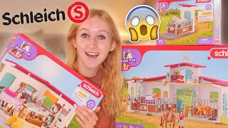 MEGA SCHLEICH PAARDEN MANEGE UNBOXING 😱 Nieuwe stallen manege amp meer Deel 2  Daphne draaft door [upl. by Esinert]