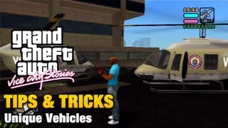 GTA Vice City Stories  Tips amp Tricks  Unique Vehicles [upl. by Demodena47]