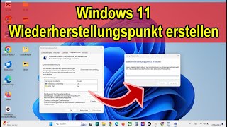 Windows 11 Wiederherstellungspunkt erstellen amp anzeigen  Anleitung [upl. by Crain]