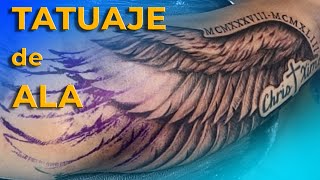 TATUAJE de ALA en el BRAZO Te explico el proceso de creación de un tatuaje  😲 [upl. by Mclaurin]