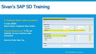 SAP Sales Order Reports Part2  Sivans SAP SD Training [upl. by Merv]