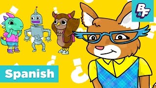 Learn Spanish Questions  Interrogative Pronouns with BASHO amp FRIENDS  Qué Quién Cómo Dónde [upl. by Sisson]