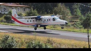 Landings and Takeoffs at Lukla Airport 2800m  New High definition footage [upl. by Notgnirra]