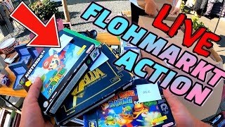 LIVE Flohmarkt Action  Nintendo Retro Eskalation auf dem Hofflohmarkt  Reselling Tipps Trödelmarkt [upl. by Ancier]