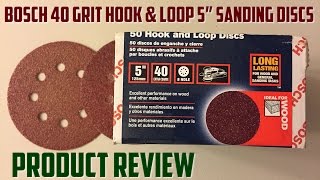 Bosch 40 Grit 5 inch sanding disc Review [upl. by Mckale]