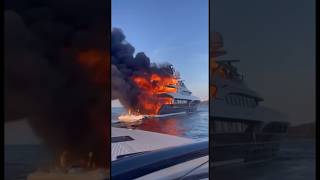 Yacht on Fire SINKS 😱 [upl. by Weinhardt]