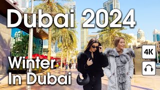 Dubai 🇦🇪 Winter in Dubai  4K  Walking Tour Сompilation [upl. by Wilton]