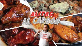 Alitas ASADAS con 5 SALSAS diferentes 🍗 [upl. by Av871]