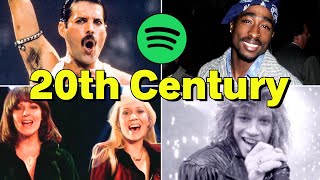 Top 200 Most Streamed Songs From The 20th Century Spotify [upl. by Talya]