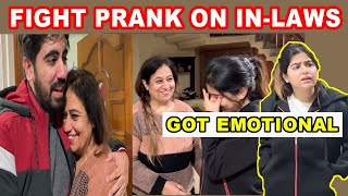 FIGHTING WITH PRATEEK PRANK ON MY INLAWS MY MOTHER IN LAW GOT EMOTIONAL NISHI ATHWANI [upl. by Chaffin]