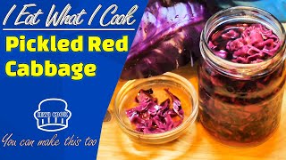 Quick Pickled Red Cabbage Recipe  How To Pickle Cabbage  IEWICOOK [upl. by Oratnek]