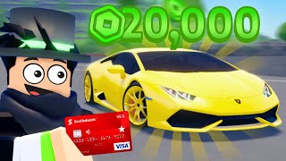 Spending 20000 ROBUX On Roblox Car Games [upl. by Mireielle950]