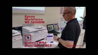 SmartPhone Bluetooth Authentication via Elatec App on EPSON printer [upl. by Sayre190]