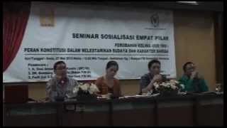 Seminar Sosialisasi 4 Pilar di FIB UI [upl. by Forkey]