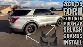 202025 Ford Explorer Front amp Rear Mud Flaps Install [upl. by Nylirac]