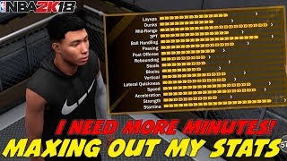 MAXING OUT MY STATS TO 85 WE NEED MORE MINUTES NBA 2K18 MyCareer Ep 3 [upl. by Ahsercul]