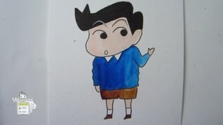 How to draw Kazama from Crayon Shin Chan 風間 トオル [upl. by Willa]