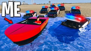 Trolling Cops with 1000HP Boat Car on GTA 5 RP [upl. by Htebilil]