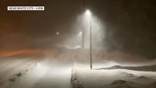 Winter storm with extremely high winds rocks Regina [upl. by Salina]