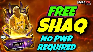 GET FREE FINALS MVP SHAQ WITHOUT ANY PWR REQUIREMENT  NBA 2K MOBILE [upl. by Lavinia]