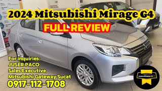 2024 Mitsubishi Mirage G4 GLX CVT  FULL REVIEW Philippines EjAutotruckPh [upl. by Ogram]