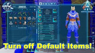 How to turn off Default Items in Ark Ascended [upl. by Nywra]