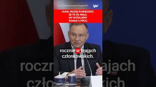 Duda Muszę powiedzieć że to za mało Wydatki na obronność [upl. by Alarice988]