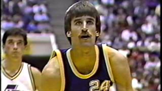 Bill Hanzlik 23pts vs Jazz 1985 [upl. by Lura]