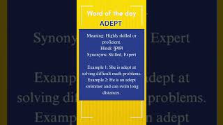 quotBoost Your Vocabulary Word of the Dayquot What does ADEPT mean [upl. by Kinghorn]